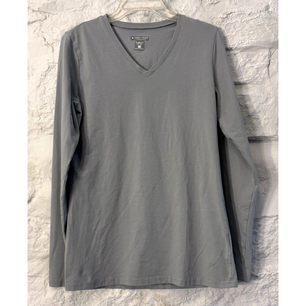 Insect Shield Dri-Balance UPF 30+ V-Neck Long Sleeve Performance Top M Gorpcore